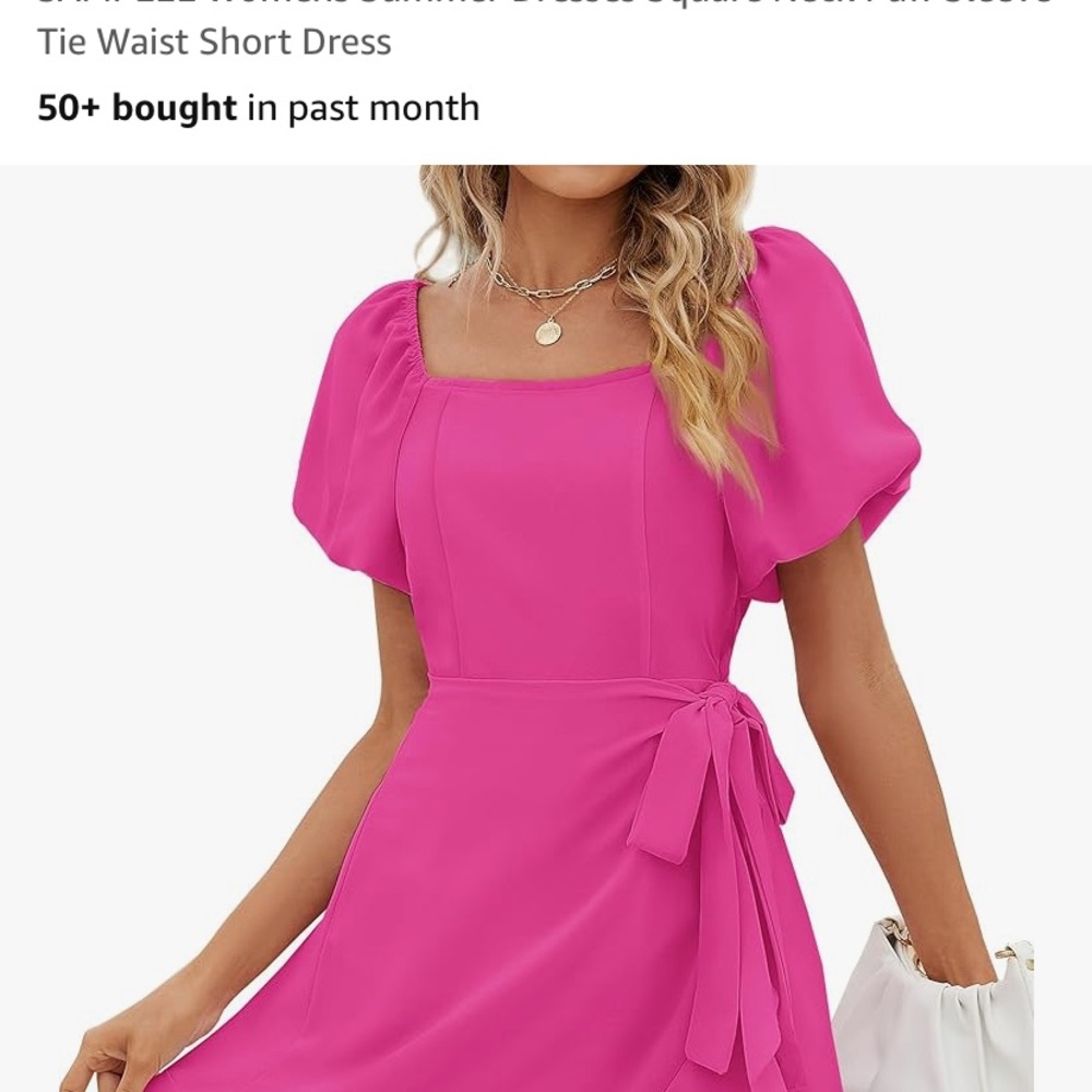 Elegant Pink Short Dress
